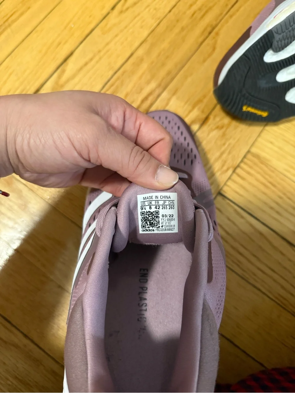 adidas Women's Athletic Sneakers in Mauve and White